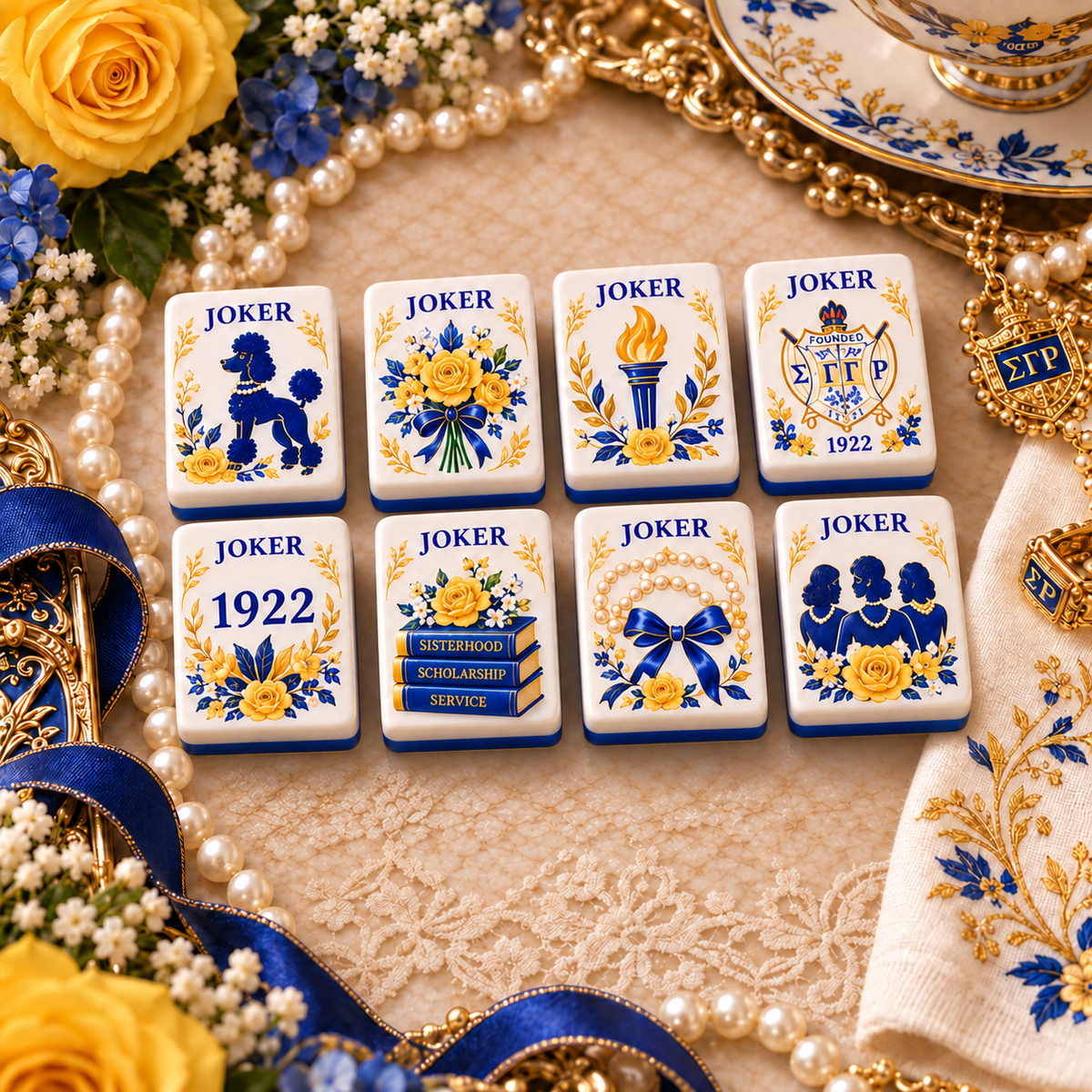 Premium SGRO Mahjong Tiles Set TNSM