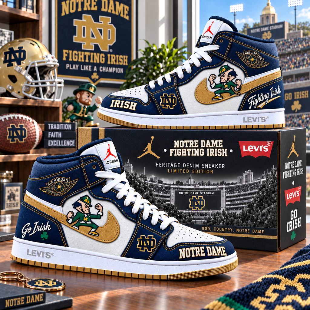 NDFI Premium Denim Embroidered High-Top Sneakers NTNA