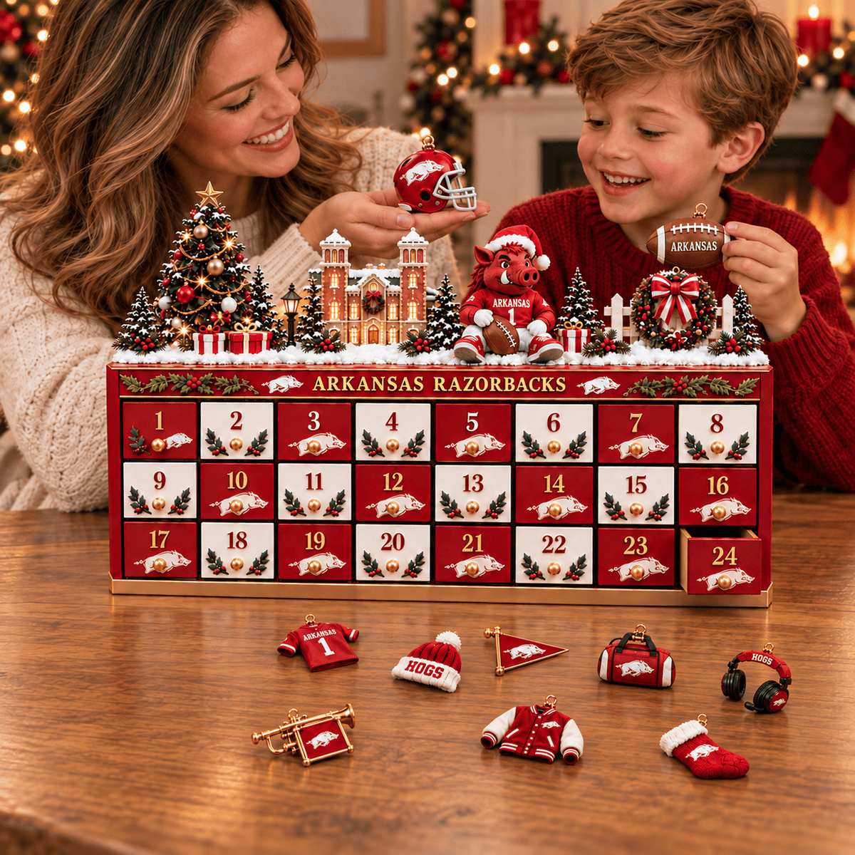Premium AKR Christmas Wooden Advent Calendar TTMH