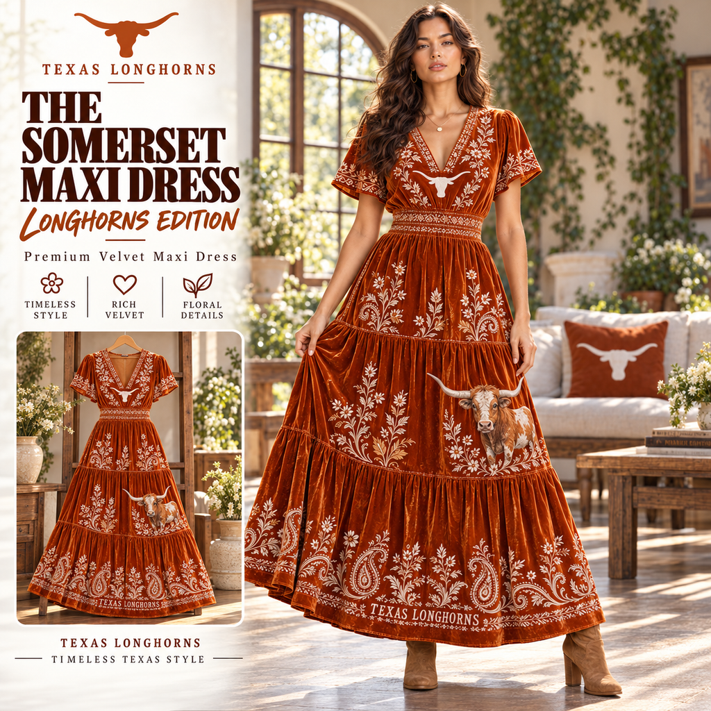 TLS Premium Embroidered Velvet Maxi Dress PTKL