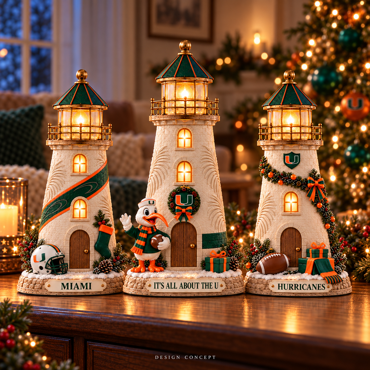 MHC Premium Holiday Lighthouse Trio TMH