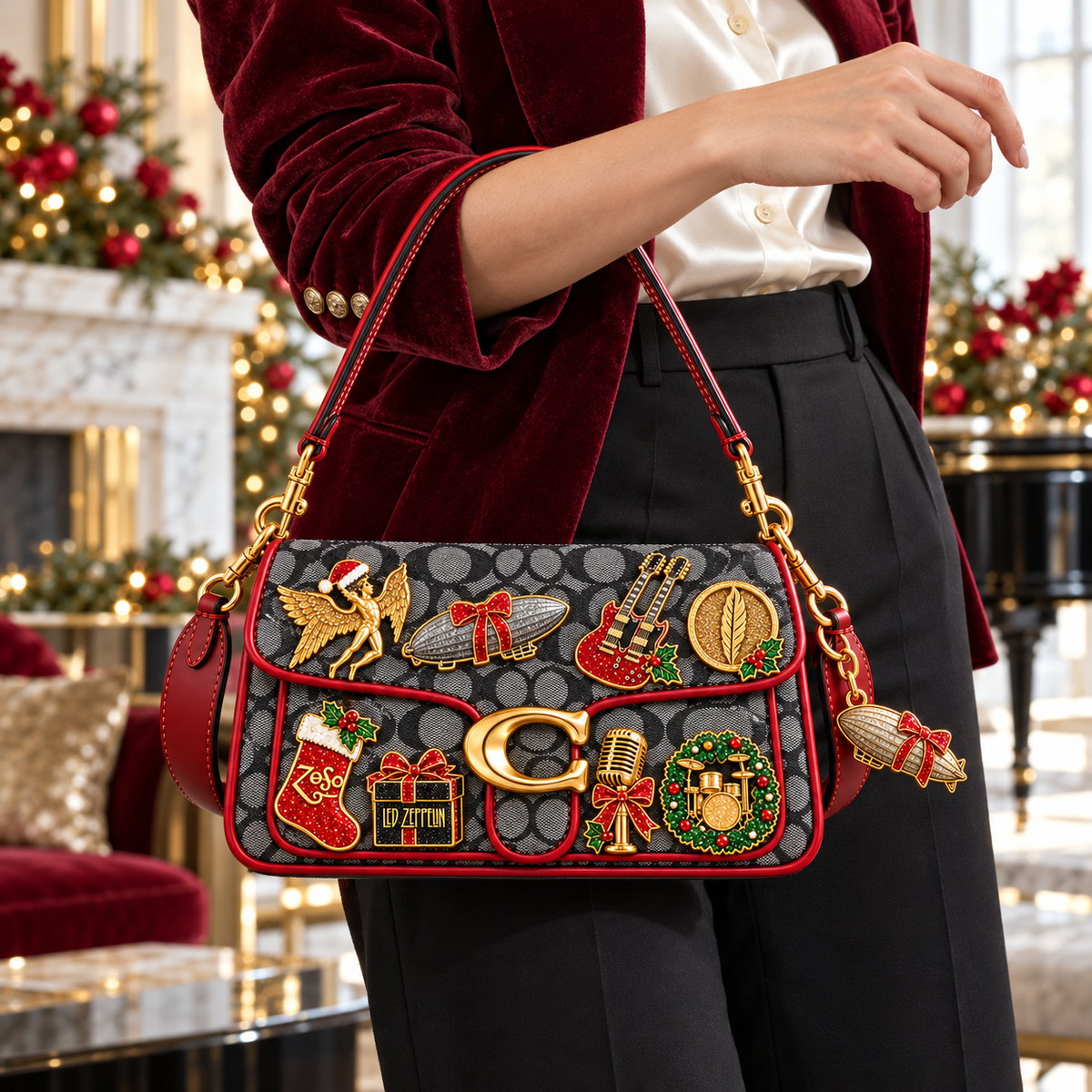 Premium LZPL Noel Shoulder Cross With Charm NPL