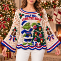 BFBL Women’s Premium Christmas Bell-Sleeve Sweater TMH