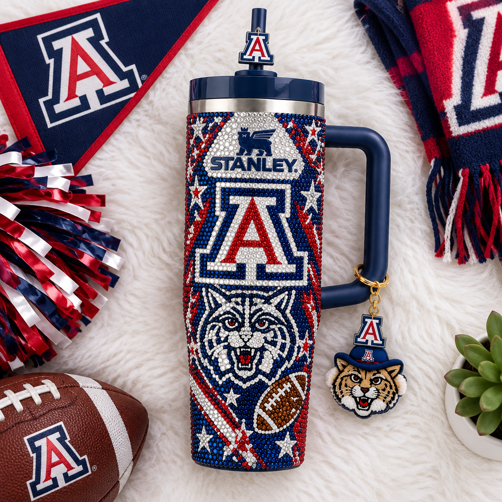Arizona Wildcats 40oz Tumbler With Handle TTNL
