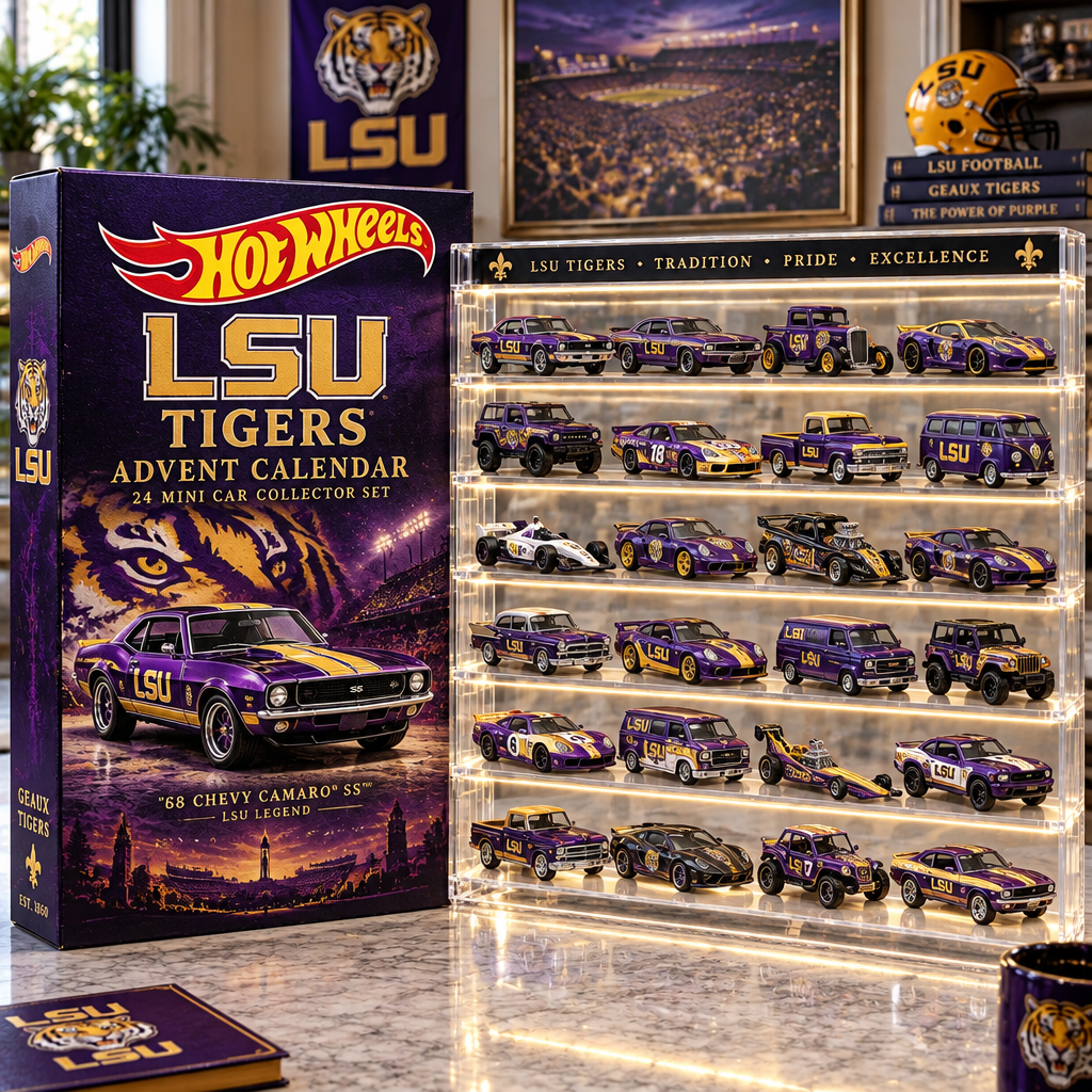 LSU Tigers Premium Mini Car Advent Calendar