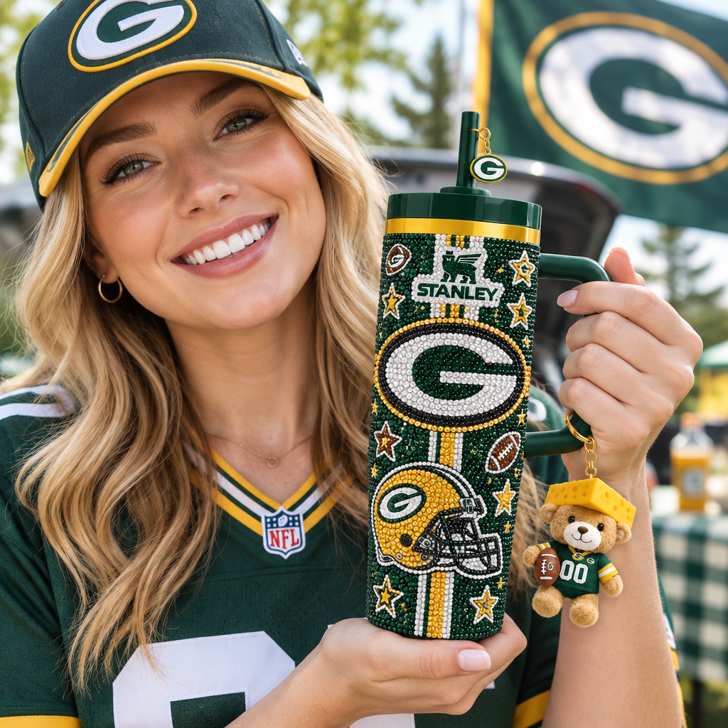 Green Bay Packers 40oz Tumbler With Handle TTNL