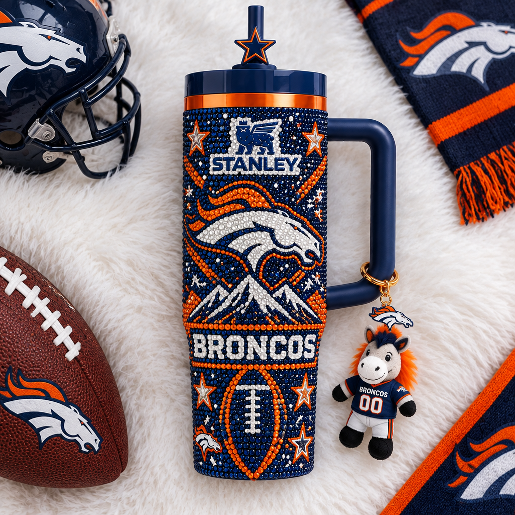 Denver Broncos 40oz Tumbler With Handle TTNL