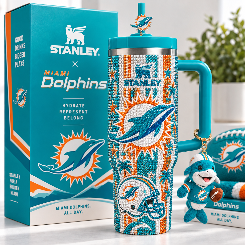 Miami Dolphins 40oz Tumbler With Handle TTNL