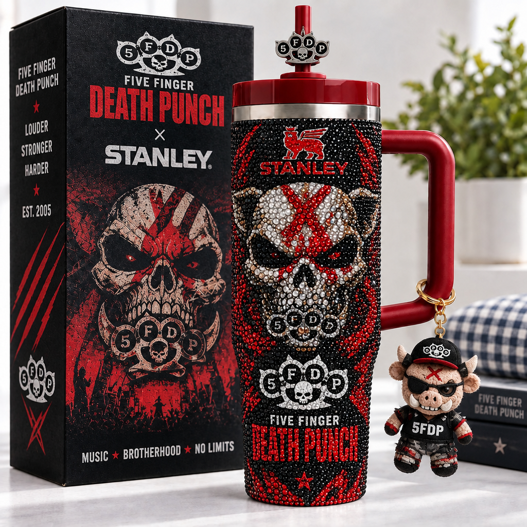 Five Finger Death Punch 40oz Tumbler With Handle TTNL