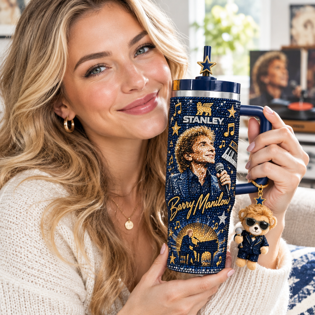 Barry Manilow 40oz Tumbler With Handle TTNL